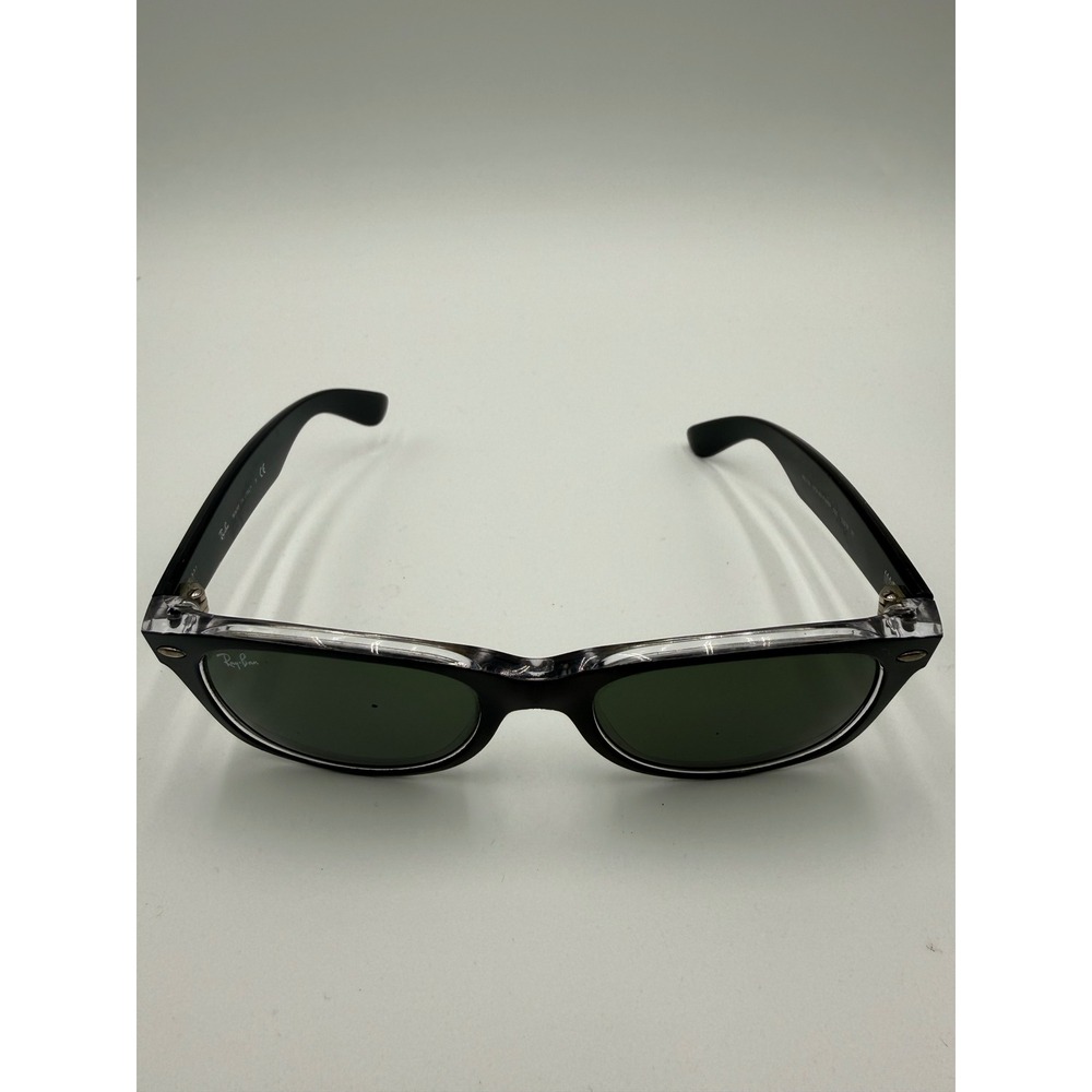 Ray-Ban New Wayfarer Unisex 52mm Black Crystal Excellent RB2132 6052 Sunglasses